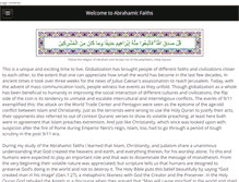 Tablet Screenshot of abrahamicfaiths.net